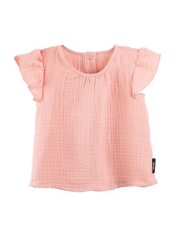 Tricou muselină dublă Coral Peach