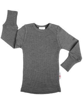 Bluză din lână rib Elephant Grey