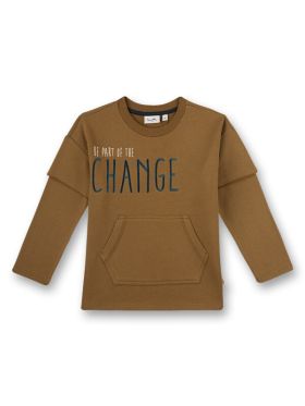 Bluză băieţi Be part of the change, Golden Brown