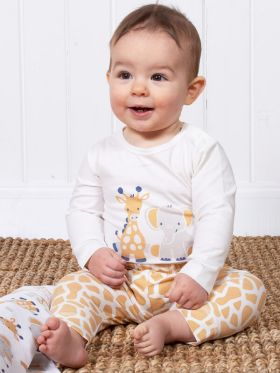 Body bumbac organic Giraffe