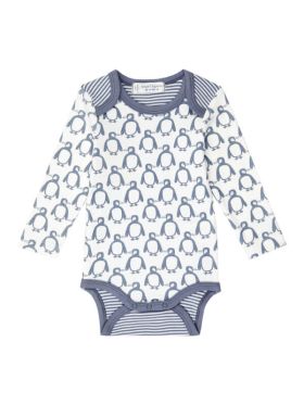 Body bumbac organic Yvon Penguin Stone Blue