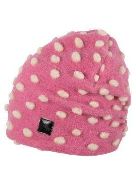 Căciulă din lână fiartă Beanie Dusty Pink