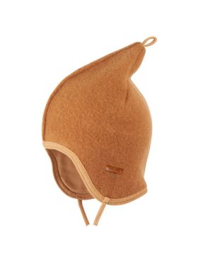 Căciulă fleece din lână merinos Pixie Caramel