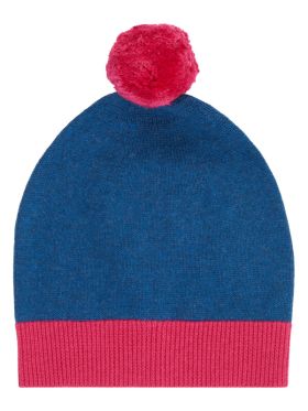 Căciulă tricotată copii Rudolfo Saphire Blue Pink