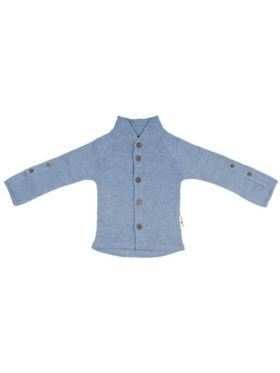 Cardigan copii lână merinos Blue Mist