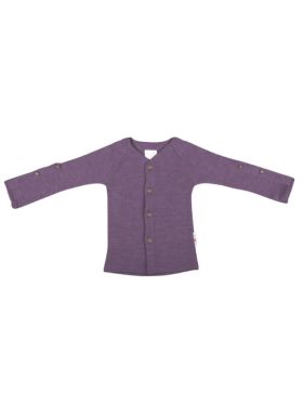 Cardigan lână rib Dusty Grape