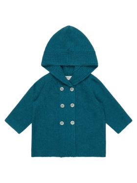 Cardigan tricotat bebeluşi Paul Petrol Blue