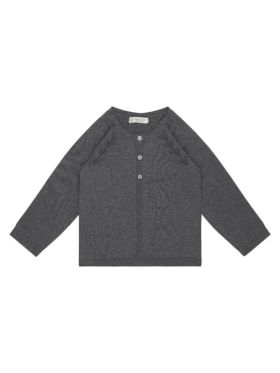 Cardigan tricotat fete Hurit Dark Grey