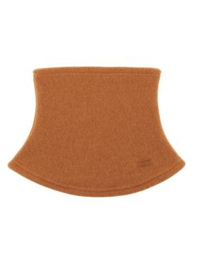 Fular tubular din lână fleece Caramel