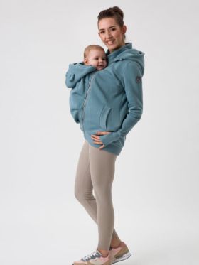 Hanorac 4în1 pentru sarcină şi Babywearing Pola Dusty Mint