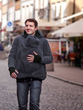 Hanorac fleece pentru babywearing tătici Luna Men