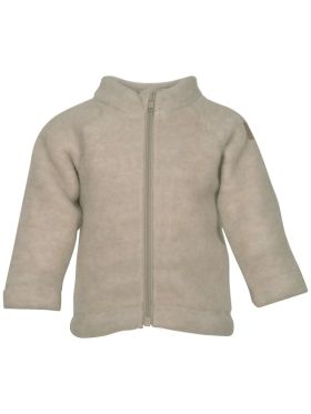 Jachetă cu mănuși lână fleece Melange White