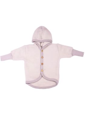 Jachetă lână fleece şi bumbac Grey Melange