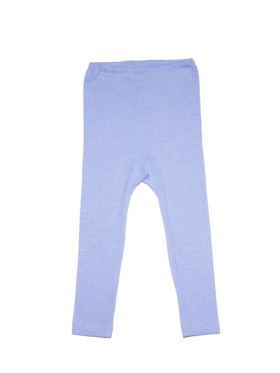 Leggings bumbac organic, lână şi mătase Uni Blue