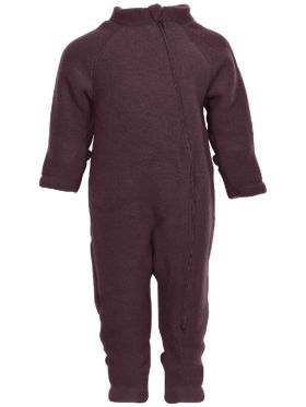 Overall cu fermoar, lână fleece Fudge