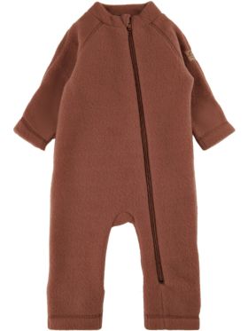 Overall cu fermoar, lână fleece Mink