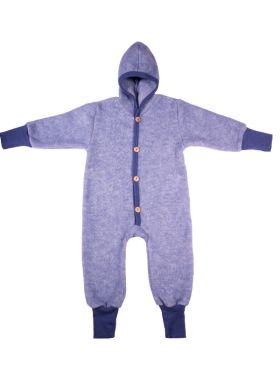 Overall lână fleece şi bumbac Marine Melange