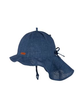 Pălărie ajustabilă din in Steel Blue