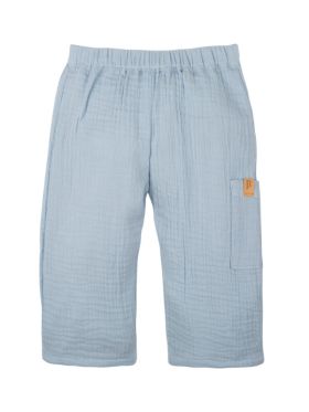 Pantaloni din muselină dublă copii Light Blue