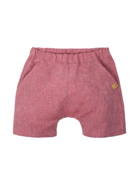 Pantaloni scurți din in fete Mauve