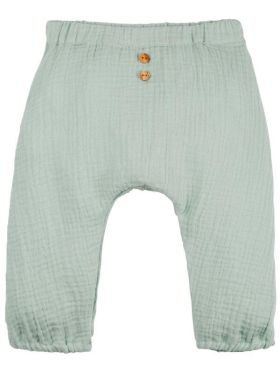 Pantaloni muselină dublă bebe Light Green