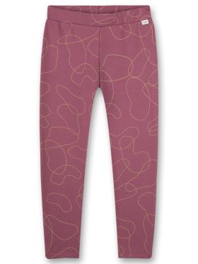 Pantaloni pentru fete Dark Orchid, cu imprimeu