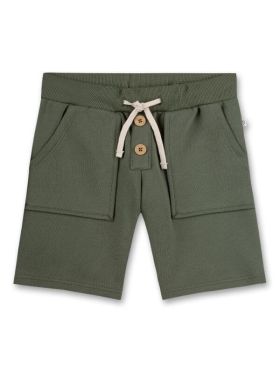 Pantaloni scurți băieți, bumbac organic verde uni