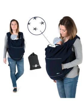 Protecţie din fleece pentru babywearing Navy Stars