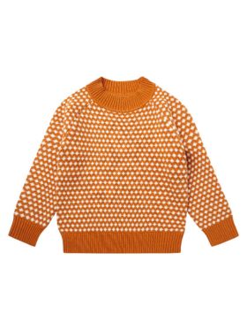 Pulover tricotat băieţi, Kuruk Orange