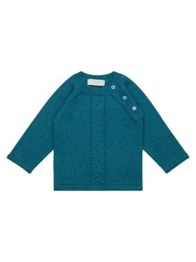 Pulover tricotat bebe Victor Petrol Blue