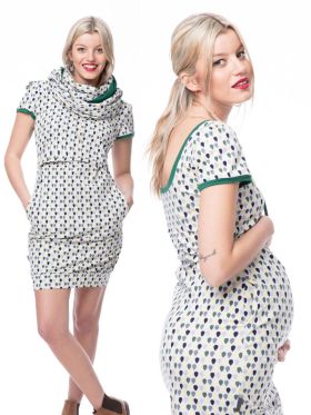 Rochie gravide şi alăptare Glückstropfe, verde