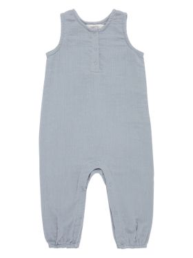 Salopetă muselină bebe Dusty Blue