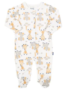 Salopetă pijama bumbac organic Giraffe
