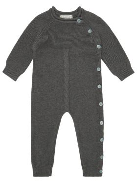 Salopetă tricotată bebe Yaci Dark Grey