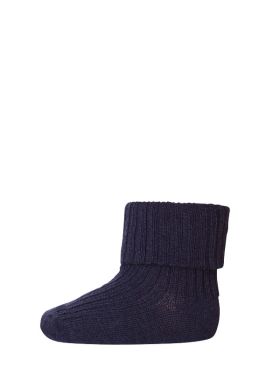 Şosete lână rib bebe Dark Navy