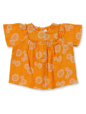 Tricou din muselină fete Asta Circle Rusty Orange