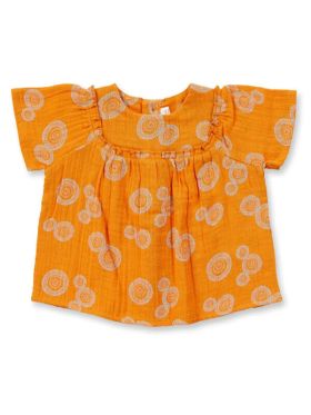 Tricou din muselină fete Asta Circle Rusty Orange