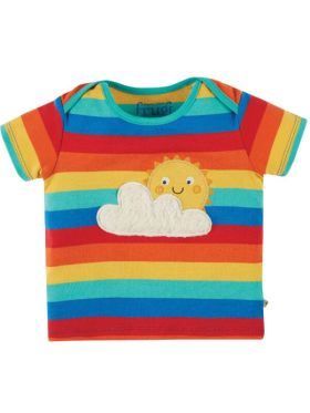 Tricou bumbac organic Bobster Rainbow Stripe Sun