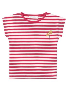 Tricou bumbac organic Dora Pink Stripes