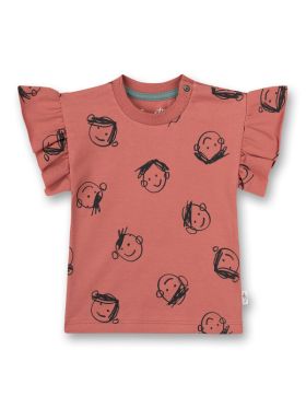 Tricou mâneci cu volane Bloomy Rose