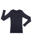 Bluză femei din lână merinos Foggy Black