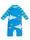 Costum de baie copii Cobalt Blue Shark, cu protecţie solară  