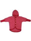 Jachetă lână fleece şi bumbac Red Melange