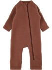 Overall cu fermoar, lână fleece Mink