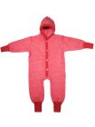 Overall lână fleece şi bumbac Red Melange