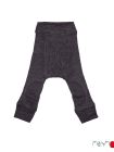 Pantaloni dublaţi lână merino Longies Patches Foggy Black