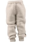 Pantaloni lână fleece Melange White