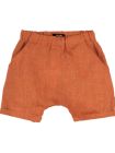 Pantaloni scurţi din in, cu buzunare Dusty Orange