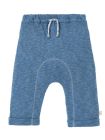 Pantaloni tricotați din bumbac și in Dove Blue