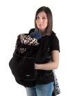 Protecţie babywearing din fleece Black, animal print
